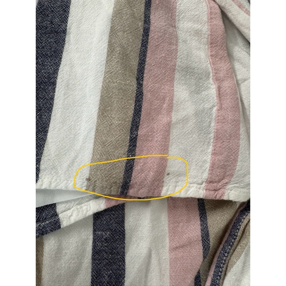 Poppies and Roses Striped Maxi Romper Dress Pink Navy Boho Coastal Size 14 - Picture 8 of 10